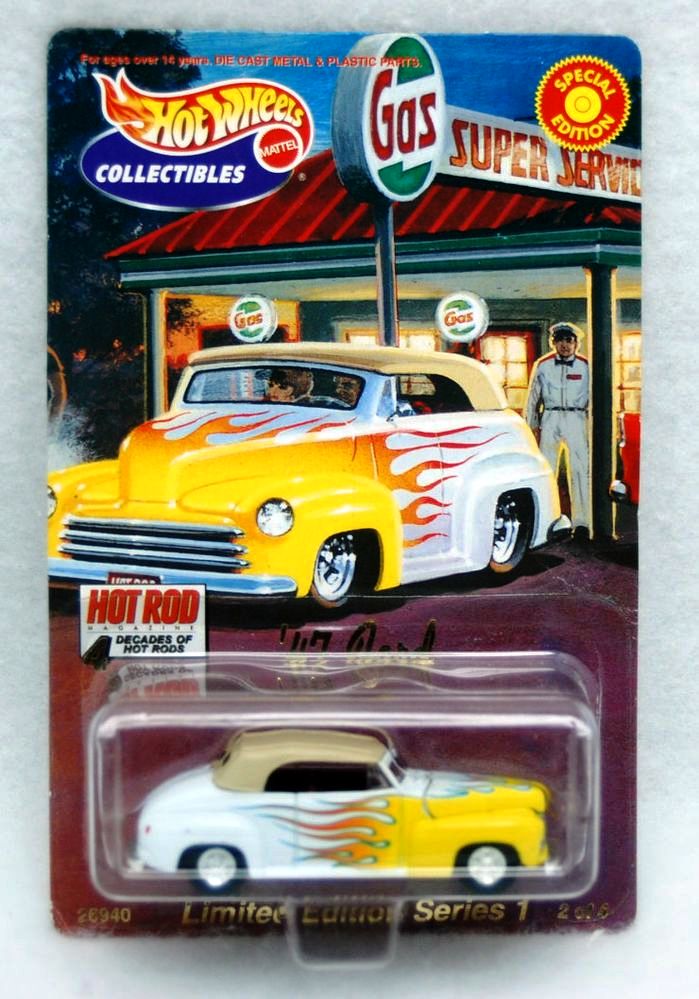 White with flames Street Rodder 23 of 39 Hot Wheels Wayne's Garage 1:64 scale 