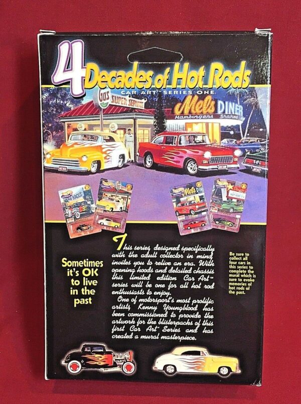 '55 Chevy  Coupe 4-Decades Of Hot Rods-5 '55 Chevy “#3/4 Series 1” (Hotwheels Collectibles “Special Limited Edition 4-Decades Of Hot Rods-Car Art 1:64 Scale” Box Set) “Rare-Vintage” (2000)