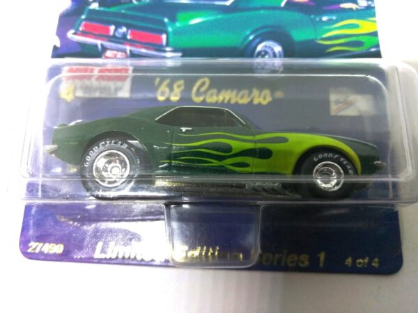'68 Camaro 4-Decades Of Hot Rods-3 '68 Camaro “#4/4 Series 1” (Hotwheels Collectibles “Special Limited Edition 4-Decades Of Hot Rods-Car Art 1:64 Scale” Box Set) “Rare-Vintage” (2000)