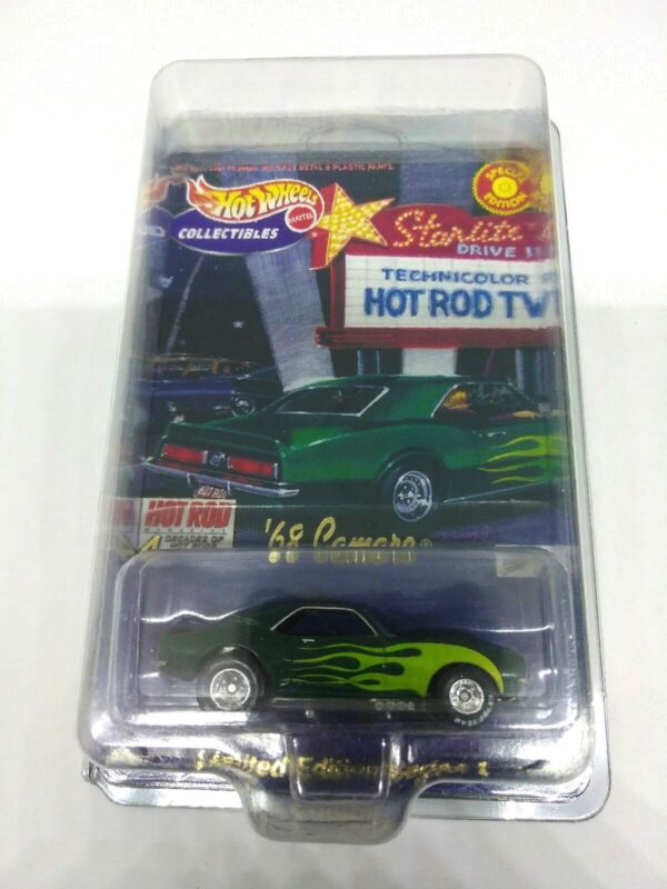 '68 Camaro 4-Decades Of Hot Rods-4 '68 Camaro “#4/4 Series 1” (Hotwheels Collectibles “Special Limited Edition 4-Decades Of Hot Rods-Car Art 1:64 Scale” Box Set) “Rare-Vintage” (2000)
