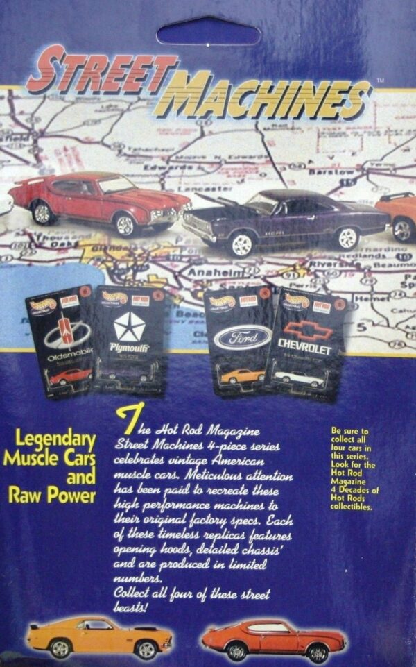 '69 Olds 442 Street Machines-aa '69 Olds 442 “#1/4 Series 1” (Hotwheels Collectibles “Special Limited Edition Oldsmobile Street Machines-Muscle Cars 1:64 Scale” Box Set) “Rare-Vintage” (2000)
