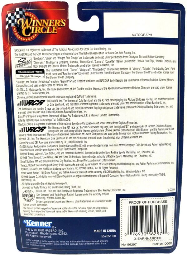 '98 Winner's Circle Dale Earnhardt Chevrolet Monte Carlo (B)