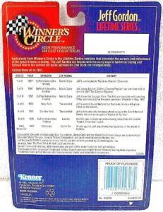 '98 Winner's Circle Lifetime Series Jeff Gordon (B)