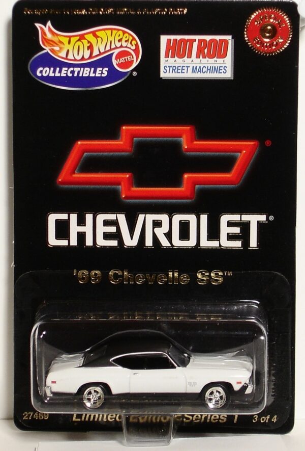 ’69 Chevelle SS Street Hot Wheels-2a '69 Chevelle SS “#3/4 Series 1” (Hotwheels Collectibles “Special Limited Edition Chevrolet Street Machines-Muscle Cars 1:64 Scale” Box Set) “Rare-Vintage” (2000)