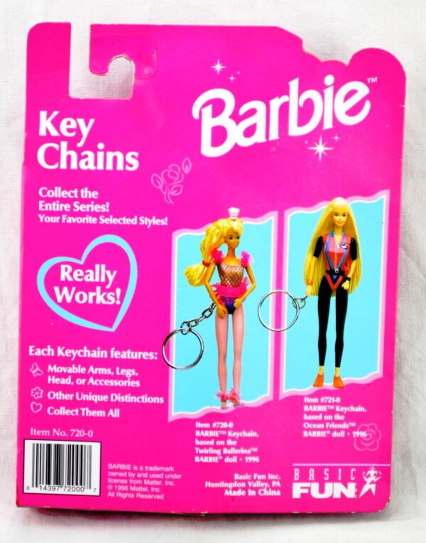 1996 KeyChain -Twriling Ballerina Barbie-1