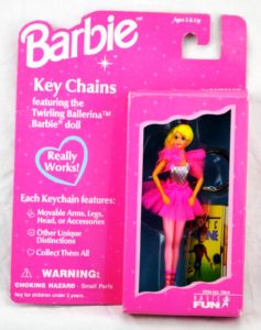 1996 KeyChain -Twriling Ballerina Barbie