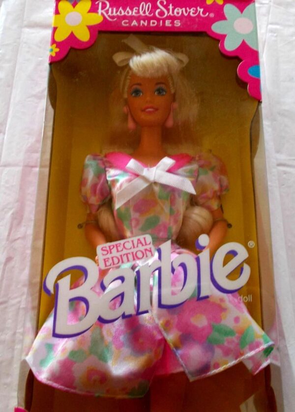 Barbie Pink Floral Dress (10) Barbie Pink Floral Dress (Russell Stover Candies "Special Edition") "Rare-Vintage" (1996)