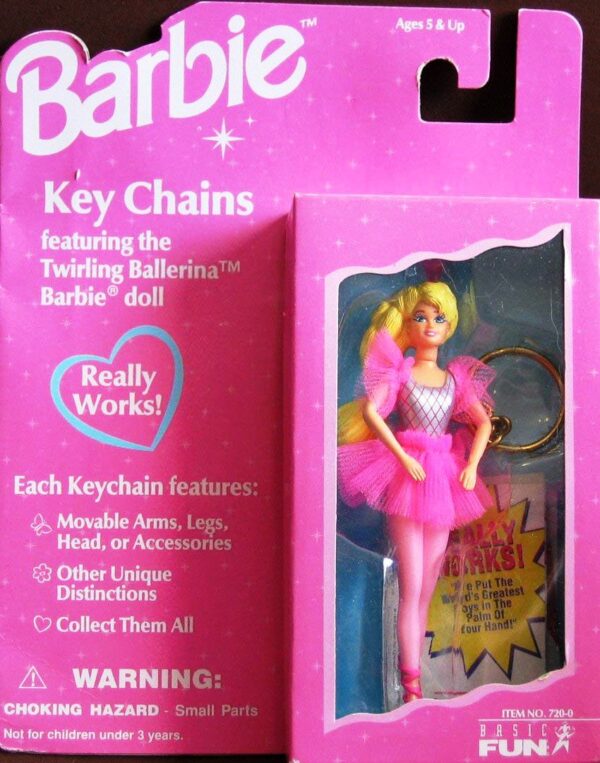 Basic Fun (Barbie Keychains)-Twirling Ballerina