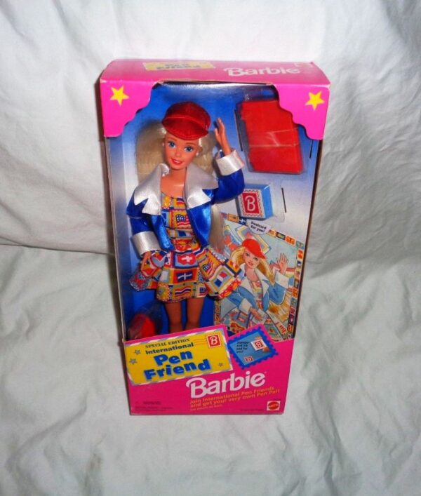 International Pen Friend Barbie-01 International Pen Friend Barbie “Blonde” (Mattel-“Toys R Us Exclusive” Special Edition) “Rare-Vintage” (1995)