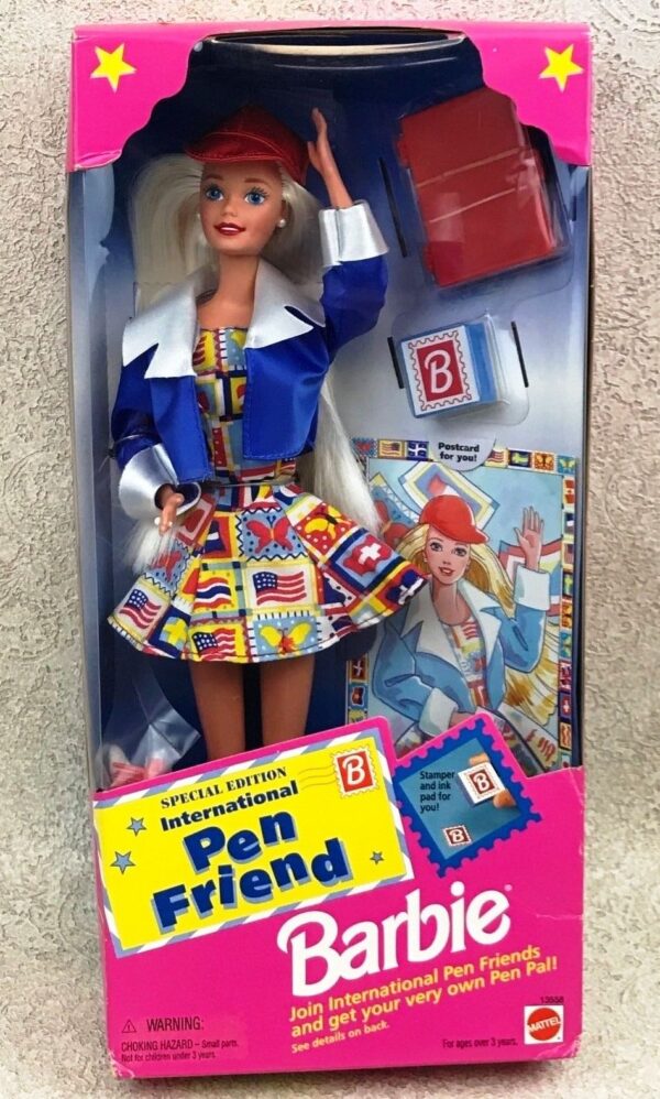 International Pen Friend Barbie-01cc International Pen Friend Barbie “Blonde” (Mattel-“Toys R Us Exclusive” Special Edition) “Rare-Vintage” (1995)
