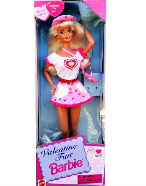 Valentine Fun-2 Valentine Fun Barbie (Walgreens "Blonde" Special Edition Barbie Series) "Rare-Vintage" (1996)