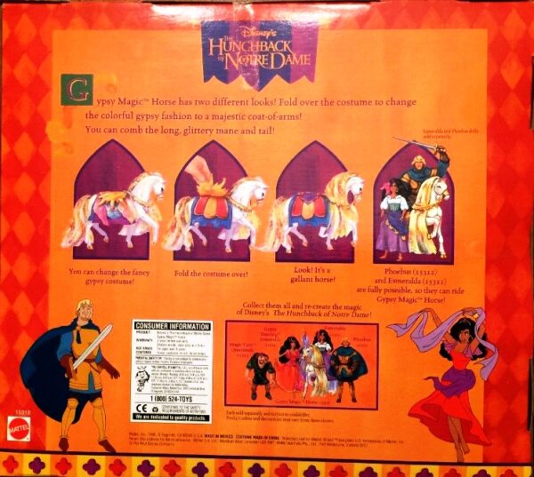 Gypsy Magic Horse "12-Inch Gallant Look" (Disney The HunchBack of Notre Dame “12-Inch Action Figure”) Series-1 “Rare-Vintage” (1995)