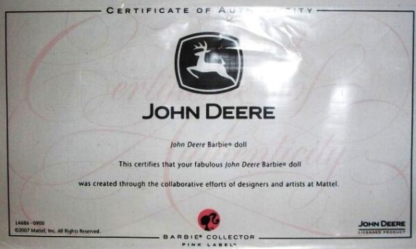 John Deere Barbie (Walmart “Blonde” Exclusive Special Edition John Deere Series) “Rare-Vintage” (2007)