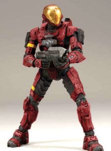 2007 Halo 3 Spartan Soldier Eva-Armor Red (Multiplayer) Series-1 (3)