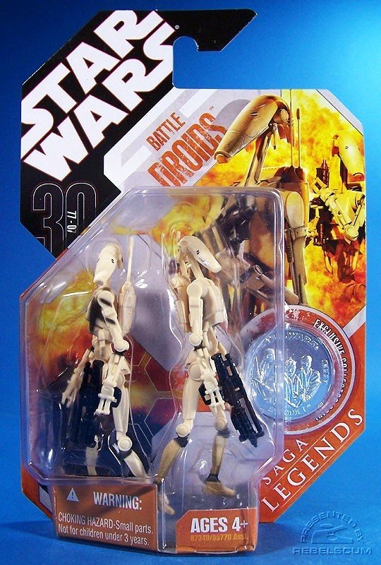 Battle Droids (Damaged) & (Yellow Stripe) Droid Commander