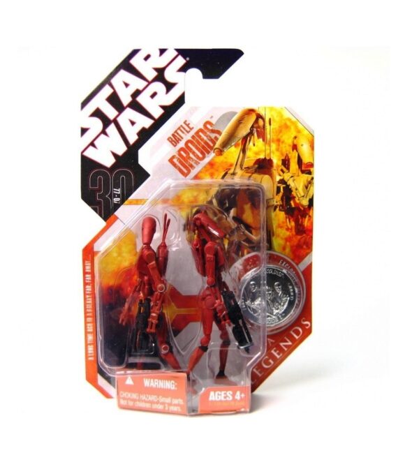 Battle Droids & Droid Commander (Red Variant)