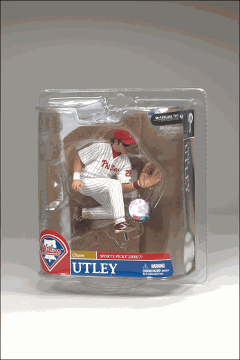 Chase Utley Series-20 TRU-1 Chase Utley (Pin-Stripe Uniform-Philadelphia Phillies-Rookie) TRU Exclusive (2008)