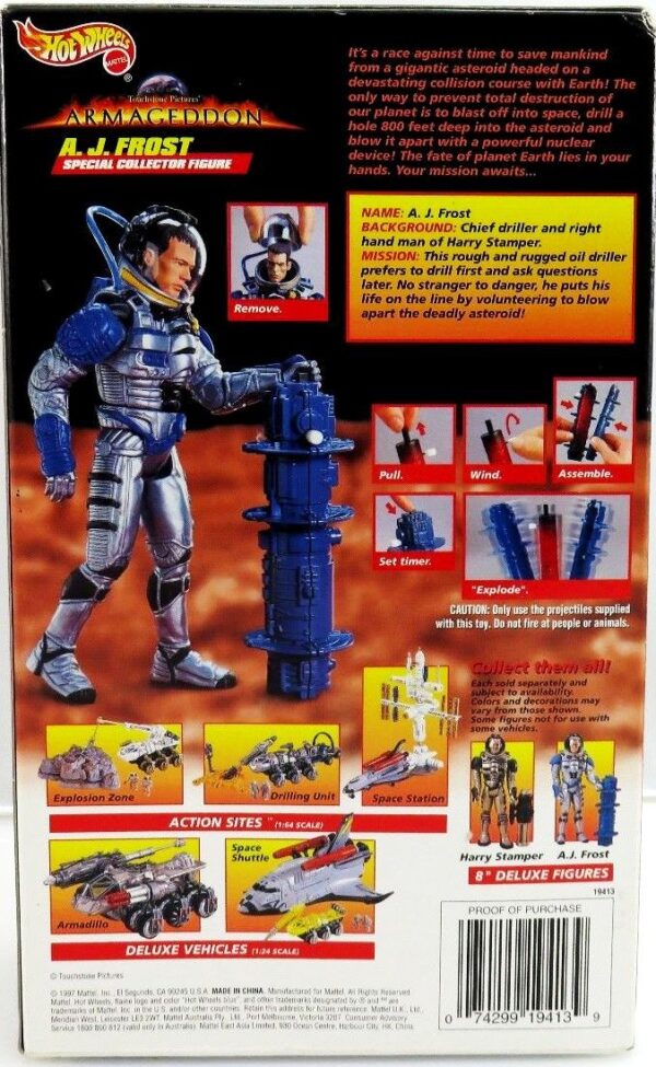 Armageddon (A. J. Frost) “Deluxe Special Collector Figure” (Hotwheels Collection Set) “Rare-Vintage” (1997)