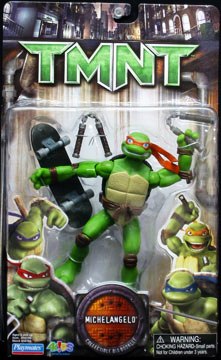 Michelangelo Minifigure Teenage Mutant Ninja Turtle TMNT Keychain Clip Custom 