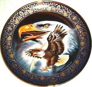 Profile of Freedom Beautiful Eagle Plate