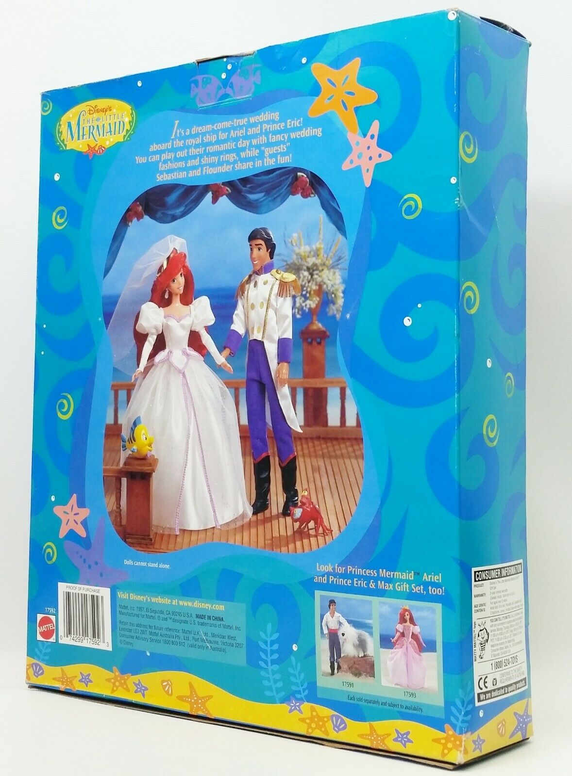 Disney’s The Little Mermaid Wedding Party Gift Set Ariel & Eric 