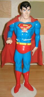 DC 15 inch SUPERMAN with Stand (1988) front A DC 15 inch SUPERMAN with Stand (1988) front A