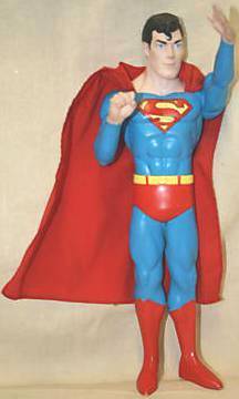 DC 15 inch SUPERMAN with Stand (1988) front DC 15 inch SUPERMAN with Stand (1988) front