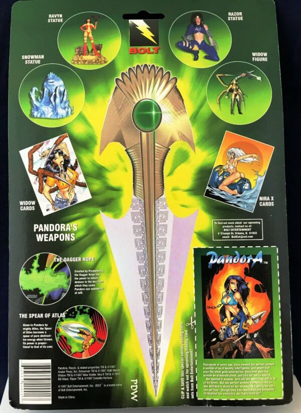 Pandora (“Pink Vest Outfit Action Figure Collectors Series”) Bolt Entertainment Inc. Collection “Rare-Vintage” (1997)