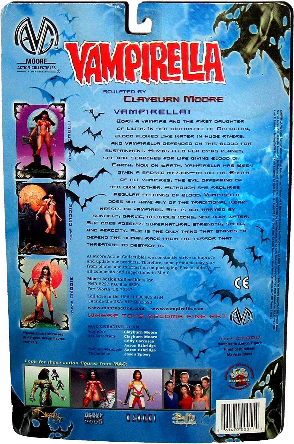 VAMPIRELLA “6 inch Hand-Painted Sculpture (“Variant Rare