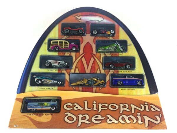 2005 California Dreamin' Box Set-01d California Dreamin' “Southern California Inspired” (Hotwheels Collectibles “Limited Edition 1:64 Scale” 10-Car Box Set) “Rare-Vintage” (2005)