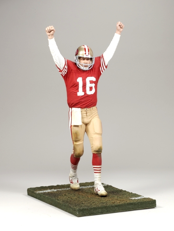 2008 McFarlane NFL Legends Joe Montana (Red- Dirty Uniform) (2)