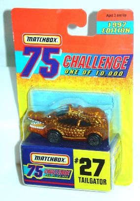 Tailgator “Card #27- Metallic Gold -1 of 10,000 Ltd. Ed.” (Matchbox 75 Gold Challenge Ltd. Ed. Series) “Rare-Vintage” (1997) 