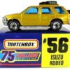 (56) Isuzu Rodeo “Card #56- Metallic Gold -1 of 10,000 Ltd. Ed.” (Matchbox 75 Gold Challenge Ltd. Ed. Series) “Rare-Vintage” (1997)