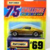 (69) 68 MUSTANG COBRA JET-00 '68 Mustang Cobra Jet “Card #69- Metallic Gold -1 of 10,000 Ltd. Ed.” (Matchbox 75 Gold Challenge Ltd. Ed. Series) “Rare-Vintage” (1997)