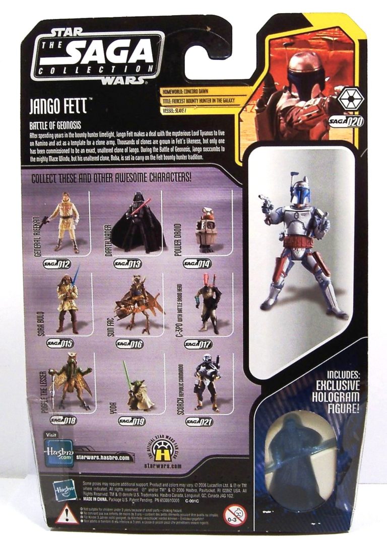 Jango Collection Jango Fett “Blue Hologram- saga-#020)” (Star Wars “Attack Of The Clones ...