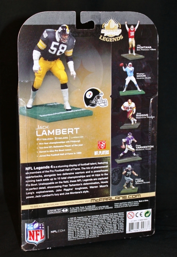 2008 McFarlane NFL Legends Jack Lambert (Black- Face Guard) (4) 2008 McFarlane NFL Legends Jack Lambert (Black- Face Guard) (4)