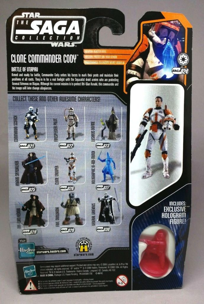 Clone Commander Cody “Blue or Red Hologram- saga-#024)” (Star Wars ...