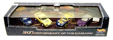 30th Anniversary Of The Camaro “1967-1997” (Hotwheels “Exclusive  Limited Edition Camaro 1:64 Scale” Plexi-Case 4 Pc-Car Set) "Rare-Vintage" (1997)