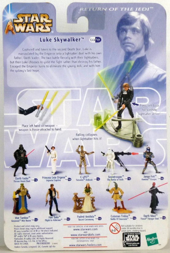 Luke Skywalker (Throne Room Duel) Glove on Left Hand-Var-1a Luke Skywalker (Throne Room Duel) Glove on Left Hand-Var-1a