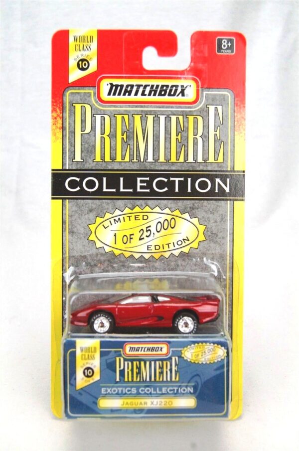 Jaguar XJ220 “Red- 1 of 25,000”! (Matchbox “Premiere World Class Exotics” Limited Edition Collection Series-10) “Rare-Vintage” (1998) 