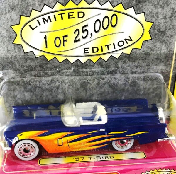 Series-11 57 T-Bird-1 1957 T-Bird “Blue w/Flames Tampo- 1 of 25,000”! (Matchbox “Premiere World Class Hot Rod” Limited Edition Collection Series-11) “Rare-Vintage” (1998)
