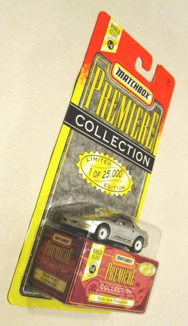 Ram Air Firebird “Silver w/Formula V8 Tampo – 1 of 25,000”! (Matchbox “Premiere World Class” Limited Edition Collection Series-14) “Rare-Vintage” (1998) 