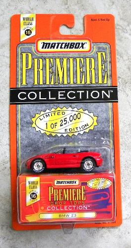 BMW Z3 “Red – 1 of 25,000”! (Matchbox “Premiere World Class Drop Tops” Limited Edition Collection Series-16) “Rare-Vintage” (1998)