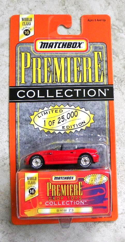 BMW Z3 “Red – 1 of 25,000”! (Matchbox “Premiere World Class Drop Tops” Limited Edition Collection Series-16) “Rare-Vintage” (1998)