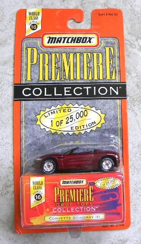 Corvette Stingray III “Dark Red – 1 of 25,000”! (Matchbox “Premiere World Class Drop Tops” Limited Edition Collection Series-16) “Rare-Vintage” (1998) 