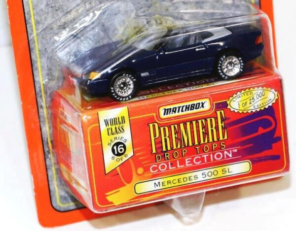 Mercedes 500 SL “Dark Purple – 1 of 25,000”! (Matchbox “Premiere World Class Drop Tops” Limited Edition Collection Series-16) “Rare-Vintage” (1998) 