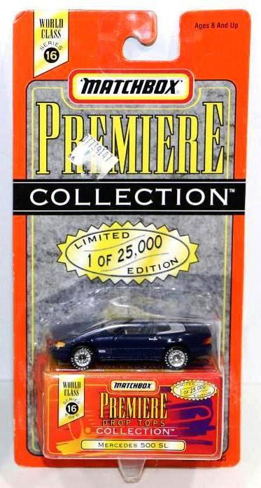 Mercedes 500 SL “Dark Purple – 1 of 25,000”! (Matchbox “Premiere World Class Drop Tops” Limited Edition Collection Series-16) “Rare-Vintage” (1998) 