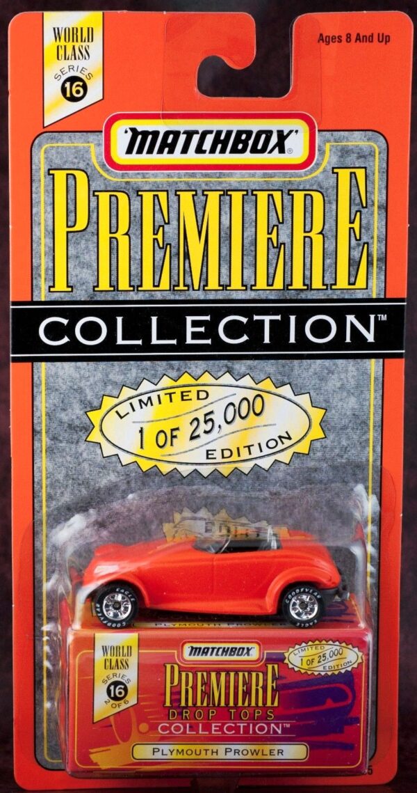 Plymouth Prowler “Orange – 1 of 25,000”! (Matchbox “Premiere World Class Drop Tops” Limited Edition Collection Series-16) “Rare-Vintage” (1998) 
