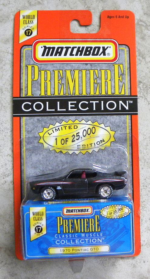 1970 Pontiac GTO “Dark Gray -The Judge – 1 of 25,000”! (Matchbox “Premiere World Class Classic Muscle” Limited Edition Collection Series-17) “Rare-Vintage” (1998) 
