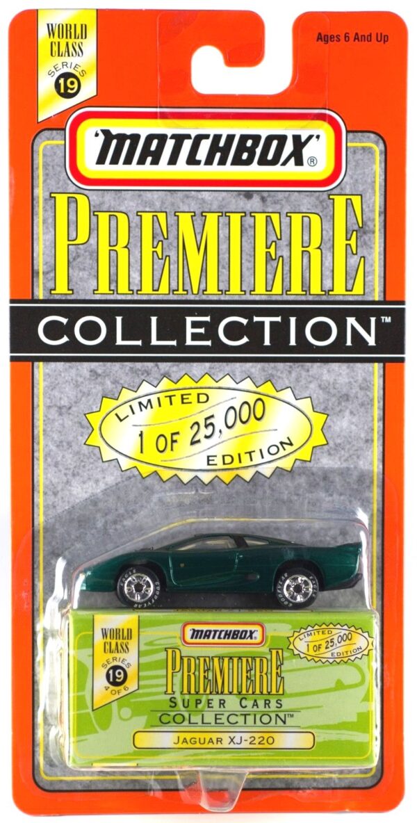Jaguar XJ-220 “Dark Green – 1 of 25,000”! (Matchbox “Premiere World Class Super Cars” Limited Edition Collection Series-19) “Rare-Vintage” (1998)